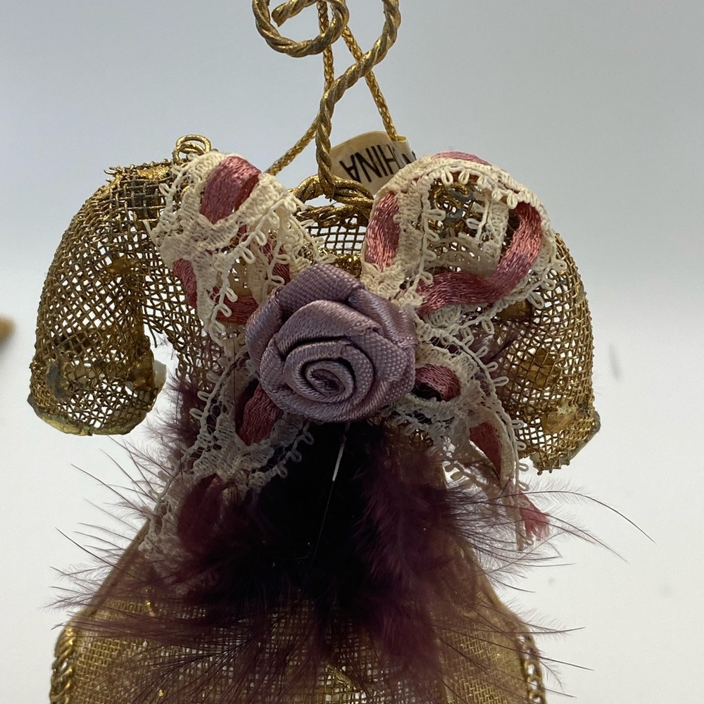 Two Victorian Style Dress Form Ornaments Vintage - Picture 9 of 13